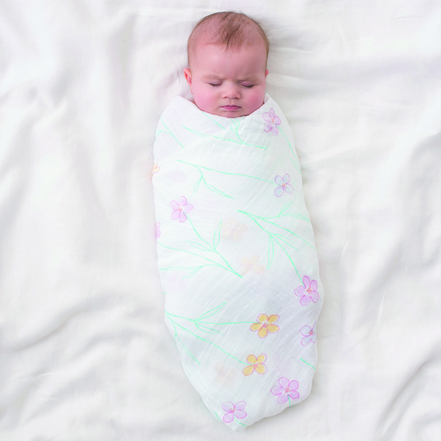 classic-swaddle-single-1pk-forest-fantasy-deer-stag-rabbit-flowers