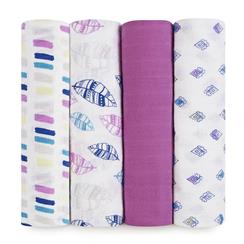 swaddle-muslin-pink-blue-feather