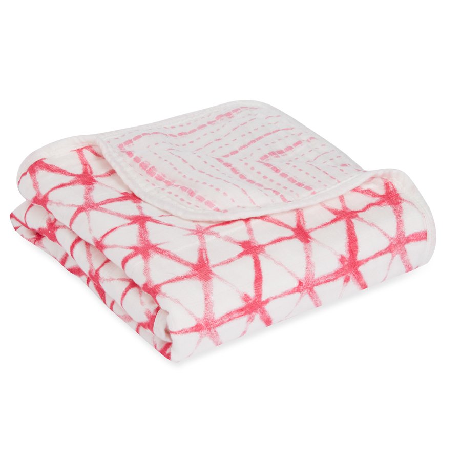 Berry Shibori Silky Soft Stroller Blanket Aden Anais